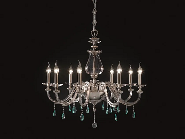 Kronleuchter mit Swarovski Kristallen Flora L8 Euroluce Lampadari Fabrik EUROLUCE LAMPADARi aus Italien. Foto №1