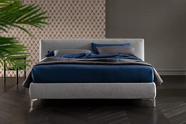 Doppelbett mit gepolsterter Rückenlehne aus Stoff Altrenotti Miage Fabrik Altrenotti aus Italien. Foto №3