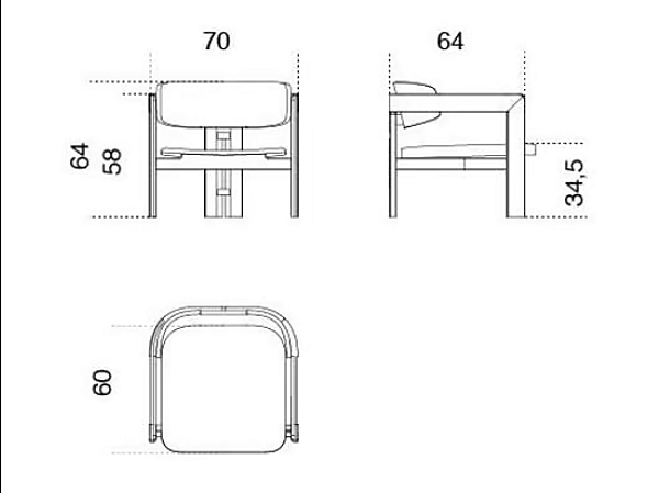 Sessel mit Armlehnen aus Samt Gallotti&Radice 0417 Fabrik Gallotti & Radice aus Italien. Foto №6