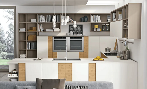 Einbauküche aus Holz LUBE CUCINE CREATIVE 1 Fabrik LUBE CUCINE aus Italien. Foto №2