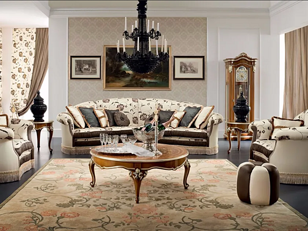 Runder niedriger Couchtisch aus Holz Modenese Luxury Interiors 13645 Fabrik MODENESE GASTONE aus Italien. Foto №3