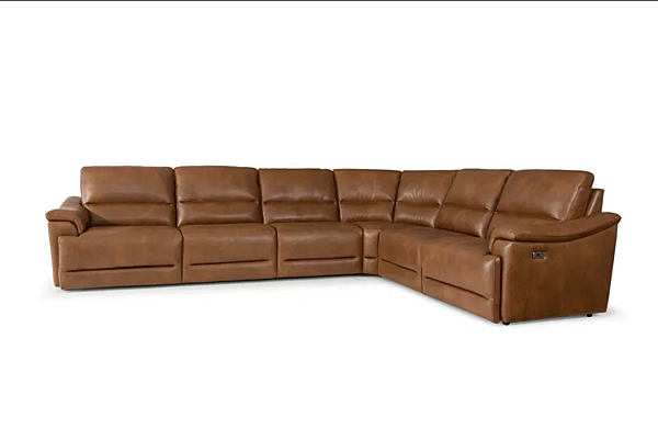 Ecksofa aus Leder mit Fußhocker 6-Sitzer Marinelli Home Australia M1298 Fabrik Marinelli Home aus Italien. Foto №2