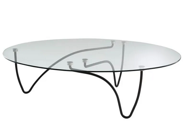 Niedriger ovaler Couchtisch aus gehärtetem Glas LIGNE ROSET Rythme 11497832-11497833 Fabrik LIGNE ROSET aus Italien. Foto №1