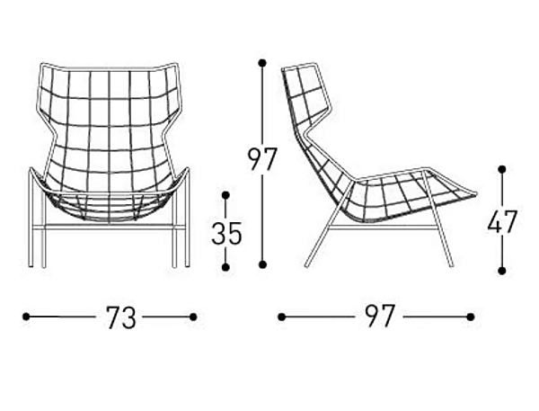 Sessel mit Kopfstütze aus Stoff VARASCHIN Sommer-Set 2427C Fabrik VARASCHIN aus Italien. Foto №12