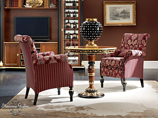 Runder Holztisch für das Wohnzimmer Modenese Luxury Interiors 13649 Fabrik MODENESE GASTONE aus Italien. Foto №4