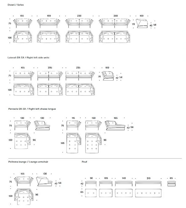 Dreisitzer Sofa mit Stoffbezug und Schlittenbasis Saba New York Suite Fabrik SABA aus Italien. Foto №17