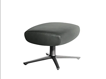 Leder Pouf Fußhocker POLTRONA FRAU Jay Lounge Fabrik POLTRONA FRAU aus Italien