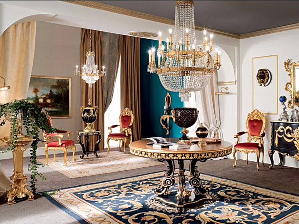 Runder Wohnzimmertisch aus Holz Modenese Luxury Interiors 13143 Fabrik MODENESE GASTONE aus Italien. Foto №4