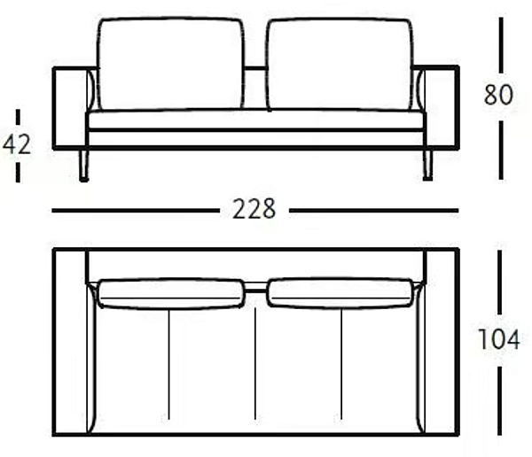 Sofa mit abnehmbarem Bezug Bruce ZANOTTA Fabrik ZANOTTA aus Italien. Foto №4