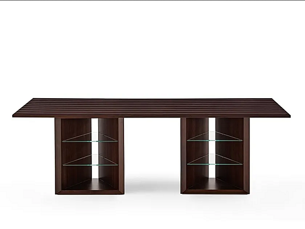 Rechteckiger Schreibtisch aus Rosenholz Gallotti&Radice Prism Fabrik Gallotti & Radice aus Italien. Foto №1