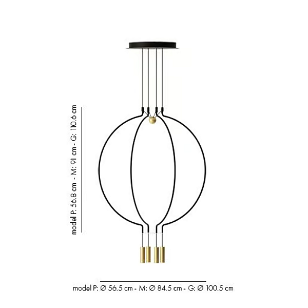LED Pendelleuchte aus Metall AXOLIGHT Liaison Spliaix4 Fabrik Axolight aus Italien. Foto №6
