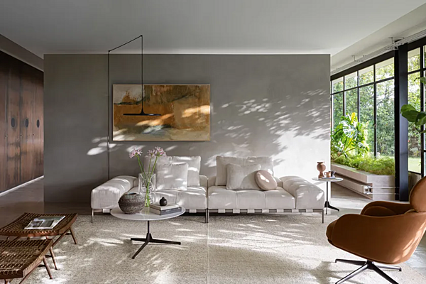 Ecksofa aus Stoff für den Garten Pixel Light Saba Fabrik SABA aus Italien. Foto №7