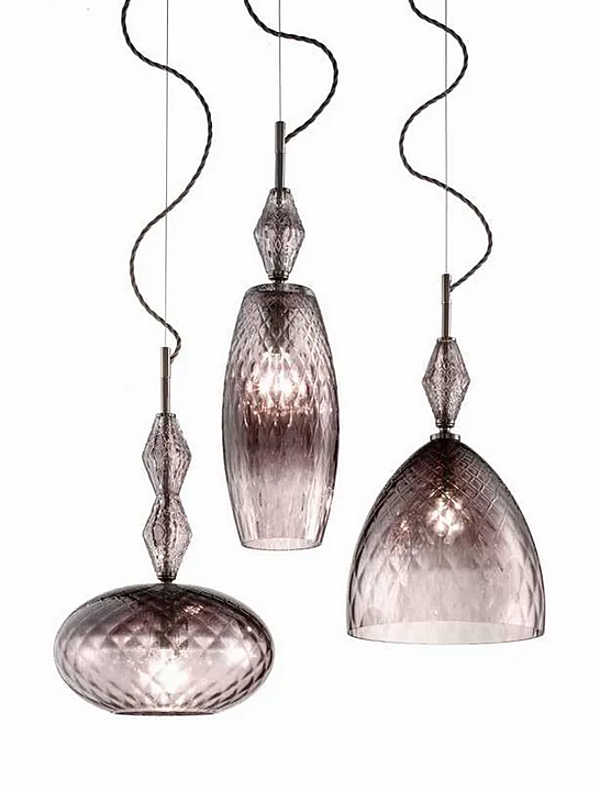 Kristall Pendelleuchte Mood Tris Euroluce Lampadari Fabrik EUROLUCE LAMPADARi aus Italien. Foto №2