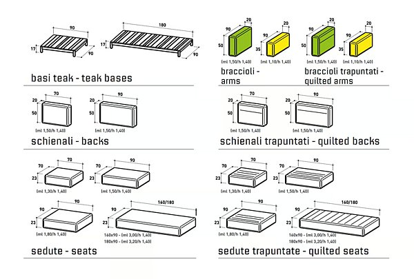 Ecksofa aus Stoff für den Garten mit weicher Rückenlehne VARASCHIN Barcode Fabrik VARASCHIN aus Italien. Foto №14