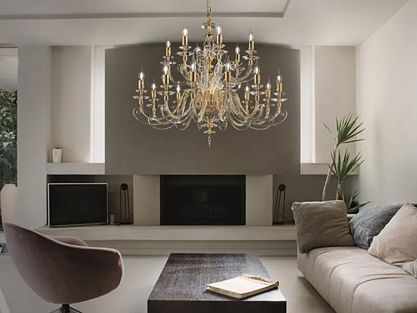 Kronleuchter mit Swarovski-Kristallen Alicante L12 6 Euroluce Lampadari Fabrik EUROLUCE LAMPADARi aus Italien. Foto №1
