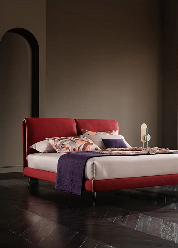 Doppelbett mit gepolsterter Rückwand aus Stoff Altrenotti Santorini Fabrik Altrenotti aus Italien. Foto №3