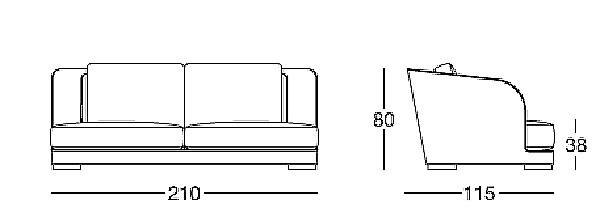 Sofa LONGHI (F. LLI LONGHI) W 535 Fabrik LONGHI (F.LLI LONGHI) aus Italien. Foto №3