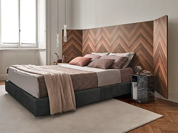 Doppelbett aus Walnuss mit hoher gepolsterter Rückwand Gallotti&Radice Eve Fabrik Gallotti & Radice aus Italien. Foto №2