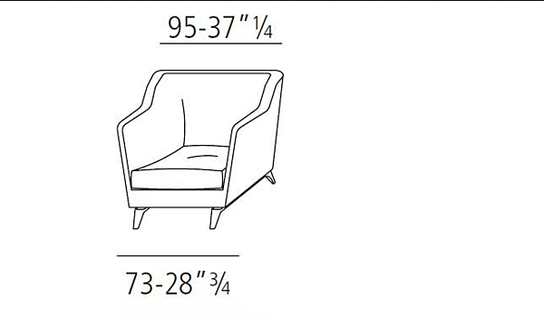 Armchair mit Armlehnen aus Leder oder Stoff VIBIEFFE 575 Hi Story Fabrik VIBIEFFE aus Italien. Foto №5