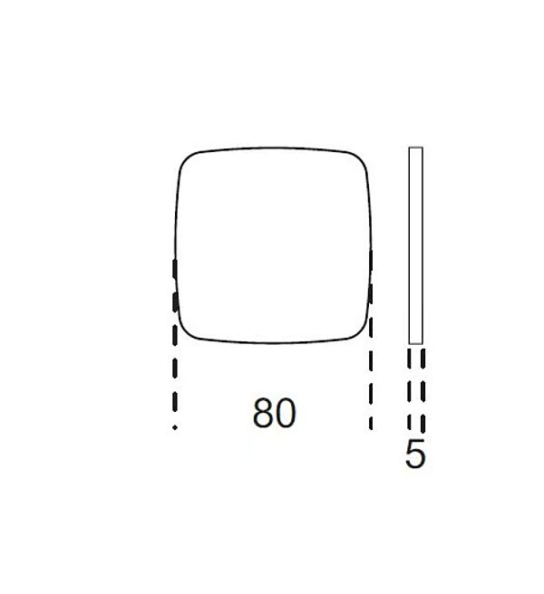 Wandmontierter quadratischer Spiegel mit Rahmen aus Gallotti&Radice Soft Square Mirror Fabrik Gallotti & Radice aus Italien. Foto №3