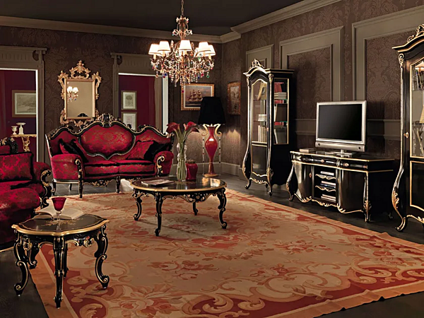 Drei-Sitzer Sofa mit gepolsterter Rückenlehne aus Stoff Modenese Luxury Interiors 11410 Fabrik MODENESE GASTONE aus Italien. Foto №5