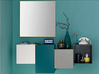 Wandmontierte Flureinheit aus Holz MORETTI COMPACT LV207 Fabrik MORETTI  COMPACT aus Italien