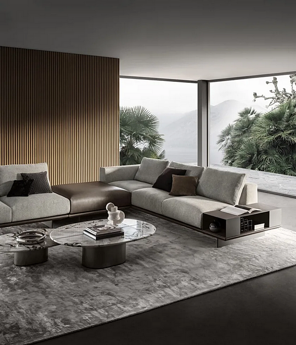 Ovaler niedriger Couchtisch aus Marmor für das Wohnzimmer Giotto i 4 Mariani Fabrik i 4 Mariani aus Italien. Foto №7