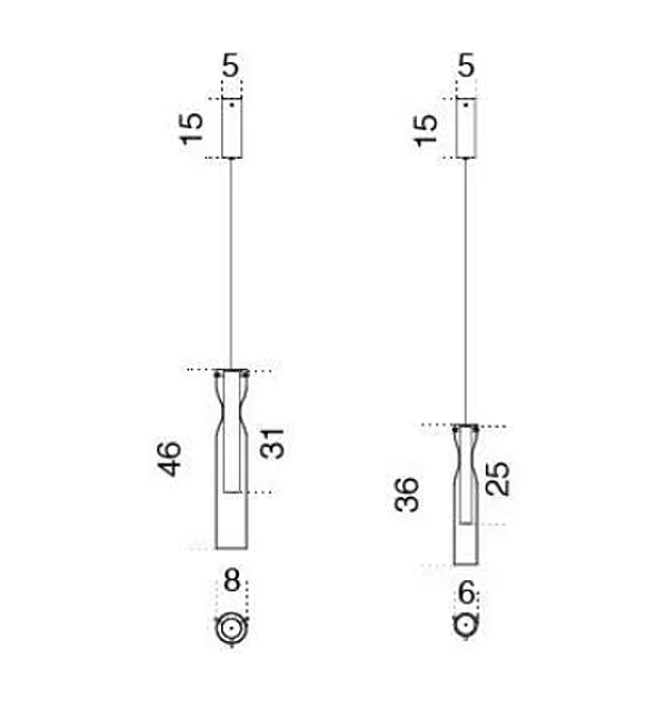 LED Pendelleuchte aus Messing Epsilon Sola Gallotti&Radice Fabrik Gallotti & Radice aus Italien. Foto №6