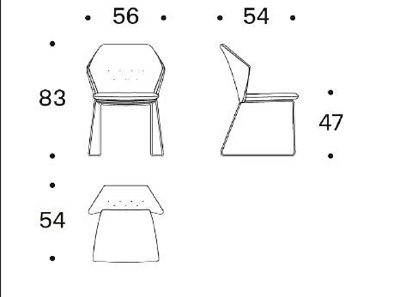 Sled Base Stoffstuhl New York von Marras Saba Fabrik SABA aus Italien. Foto №8
