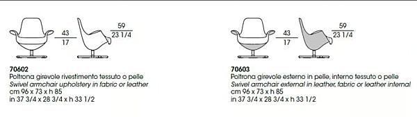 Drehstuhl mit Armlehnen aus Stoff GIORGETTI  332504 70602, 70603 Fabrik GIORGETTI aus Italien. Foto №7