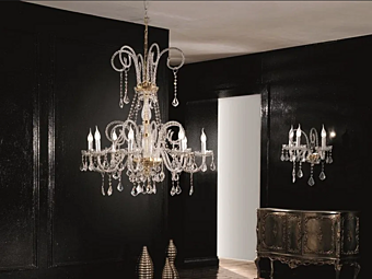 Kronleuchter mit Swarovski-Kristallen Euroluce Lampadari Epoca L8