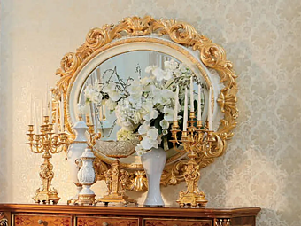 Ovaler Wandspiegel aus Glas Modenese Luxury Interiors 14679 Ovaler Wandspiegel aus Glas Modenese Luxury Interiors 14679 Fabrik MODENESE GASTONE aus Italien