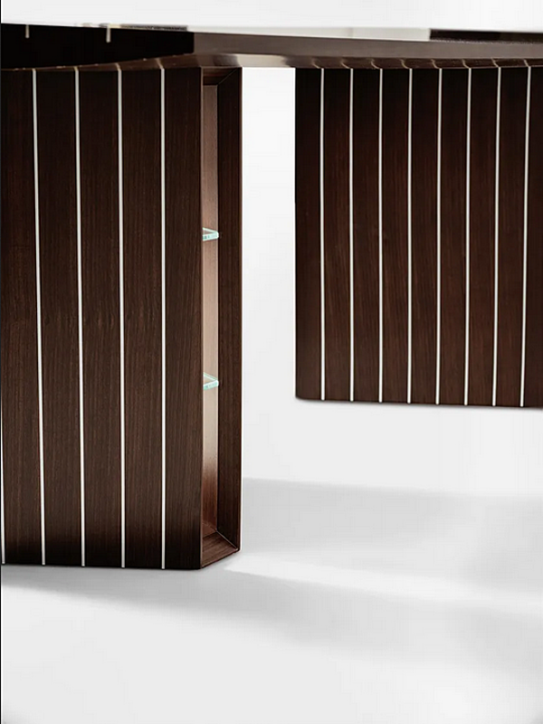 Rechteckiger Schreibtisch aus Rosenholz Gallotti&Radice Prism Fabrik Gallotti & Radice aus Italien. Foto №5