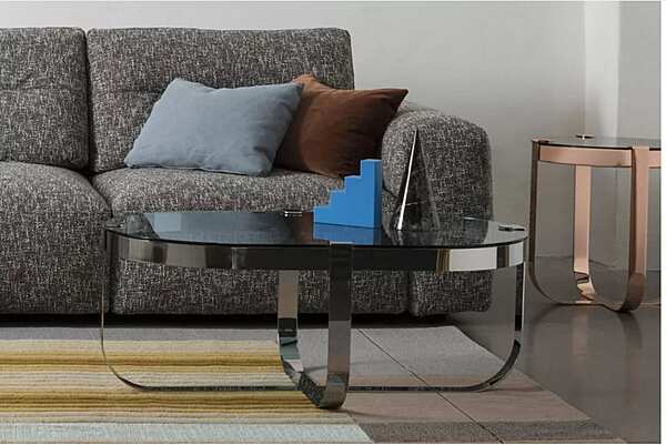 Runder Couchtisch aus Glas und Eisen Ring SABA Fabrik SABA aus Italien. Foto №4