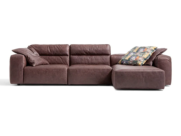 Ecksofa aus Leder mit Chaiselongue Manhattan Marinelli Home M1065 Fabrik Marinelli Home aus Italien. Foto №1