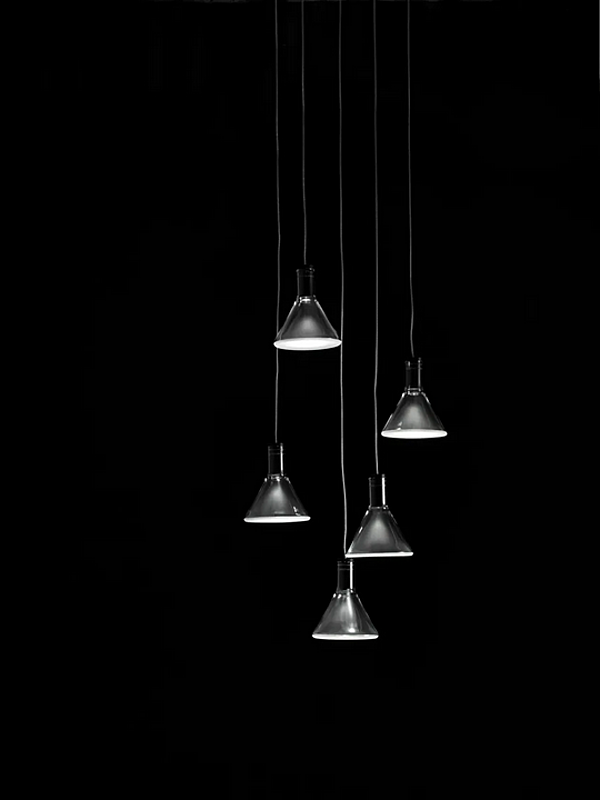 LED Pendelleuchte aus Borosilikatglas Multispot Fabbian Polair Fabrik Fabbian aus Italien. Foto №8