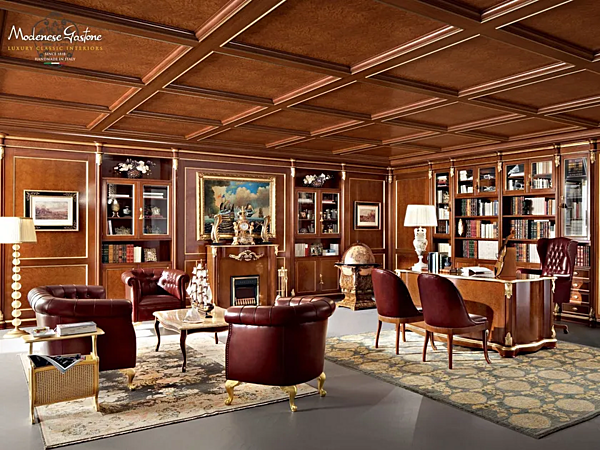 Drehstuhl mit Armlehnen und fünf Fußkreuzen Modenese Luxury Interiors 13501 Fabrik MODENESE GASTONE aus Italien. Foto №3