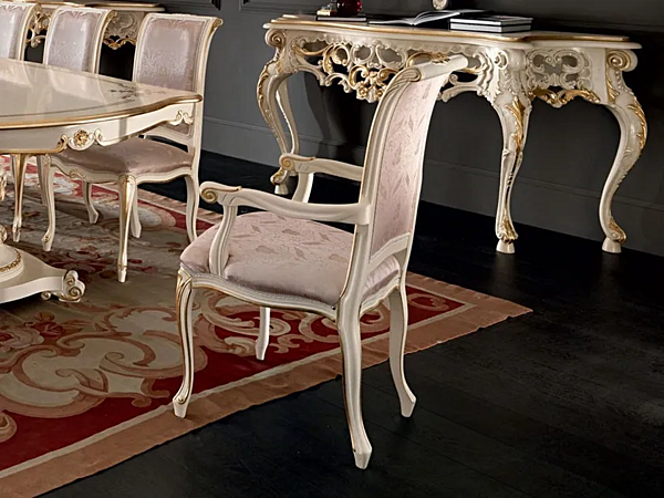 Polsterstuhl mit Armlehnen Modenese Luxury Interiors 11515 Fabrik MODENESE GASTONE aus Italien. Foto №1