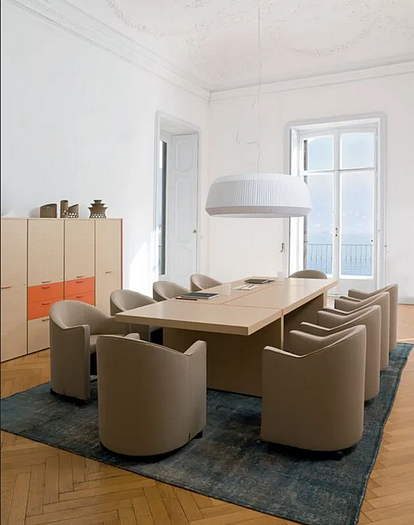 Rechteckiger Konferenztisch aus Holz Blade i 4 Mariani Fabrik i 4 Mariani aus Italien. Foto №6