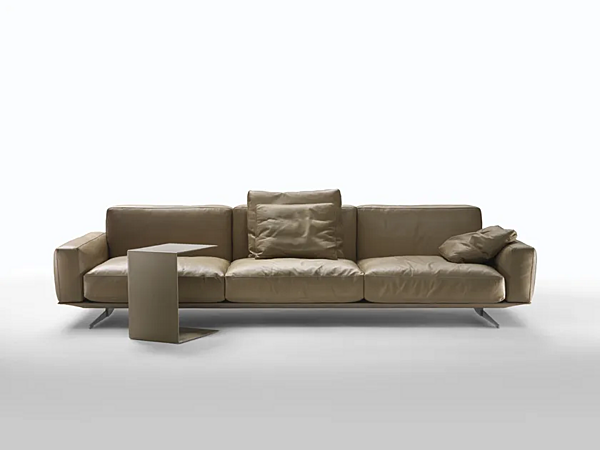 Rechteckiger Couchtisch aus gegerbtem Leder FLEXFORM Plain Fabrik FLEXFORM aus Italien. Foto №2