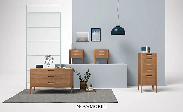 Kommode mit 6 Schubladen aus Holz NOVAMOBILI GIOTTO Fabrik NOVAMOBILI aus Italien. Foto №3