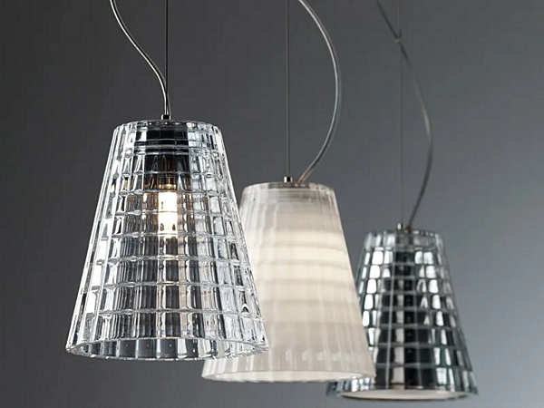 Glas Pendelleuchte Flow Halogen Fabbian Fabrik Fabbian aus Italien. Foto №4
