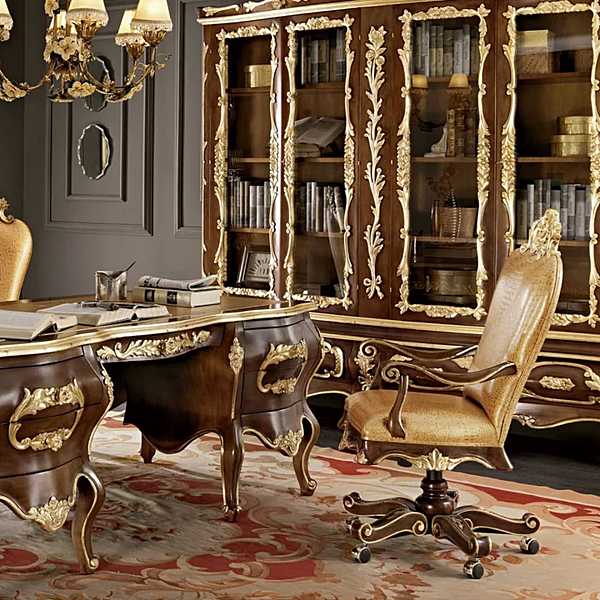 Drehstuhl mit Rollen und 5-Stern-Basis Modenese Luxury Interiors 11505 Fabrik MODENESE GASTONE aus Italien. Foto №2