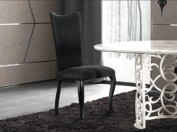 Nabukstuhl mit gepolsterter Rückenlehne CORTEZARI EVA 646 Fabrik CORTE ZARI aus Italien. Foto №1