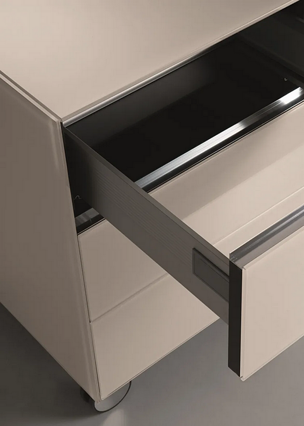 Büroschubladeneinheit mit Rollen aus Glas Gallotti&Radice Air Drawer 3 Fabrik Gallotti & Radice aus Italien. Foto №4