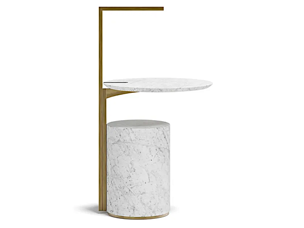 Marmor und Metall Couchtisch Nachttisch Hugo Capital Collection HUM.TS Fabrik Capital Collection aus Italien. Foto №1