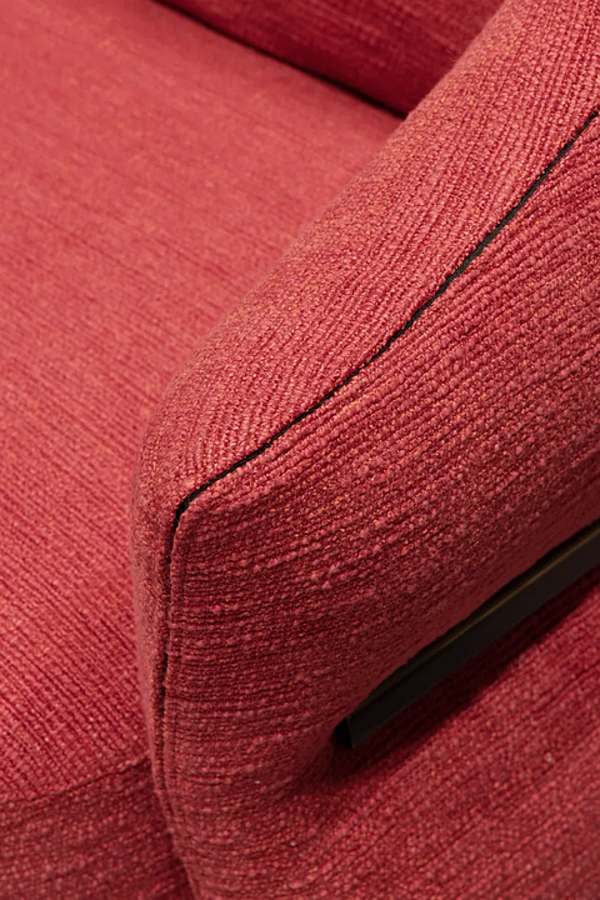 Zweisitzer Sofa mit gepolsterter Rückenlehne aus Stoff Flou Madame Butterfly Fabrik Flou aus Italien. Foto №2