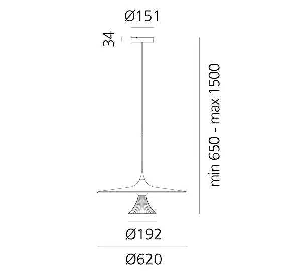 Pendelleuchte aus Methacrylat LED Artemide IPNO 1846030A Fabrik Artemide aus Italien. Foto №7