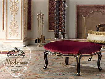 Stofffußhocker Modenese Luxury Interiors 15502 Stofffußhocker Modenese Luxury Interiors 15502 Fabrik MODENESE GASTONE aus Italien