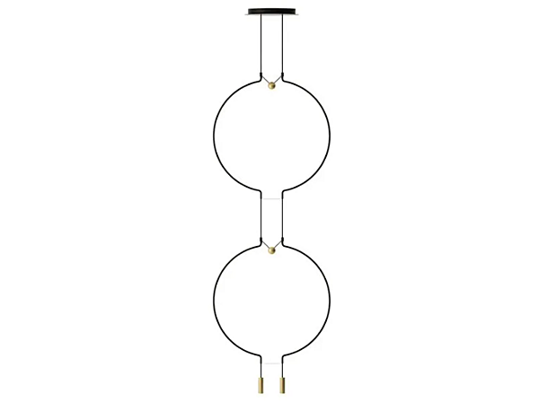 LED Pendelleuchte aus Metall in zwei Ebenen AXOLIGHT Liaison Fabrik Axolight aus Italien. Foto №1